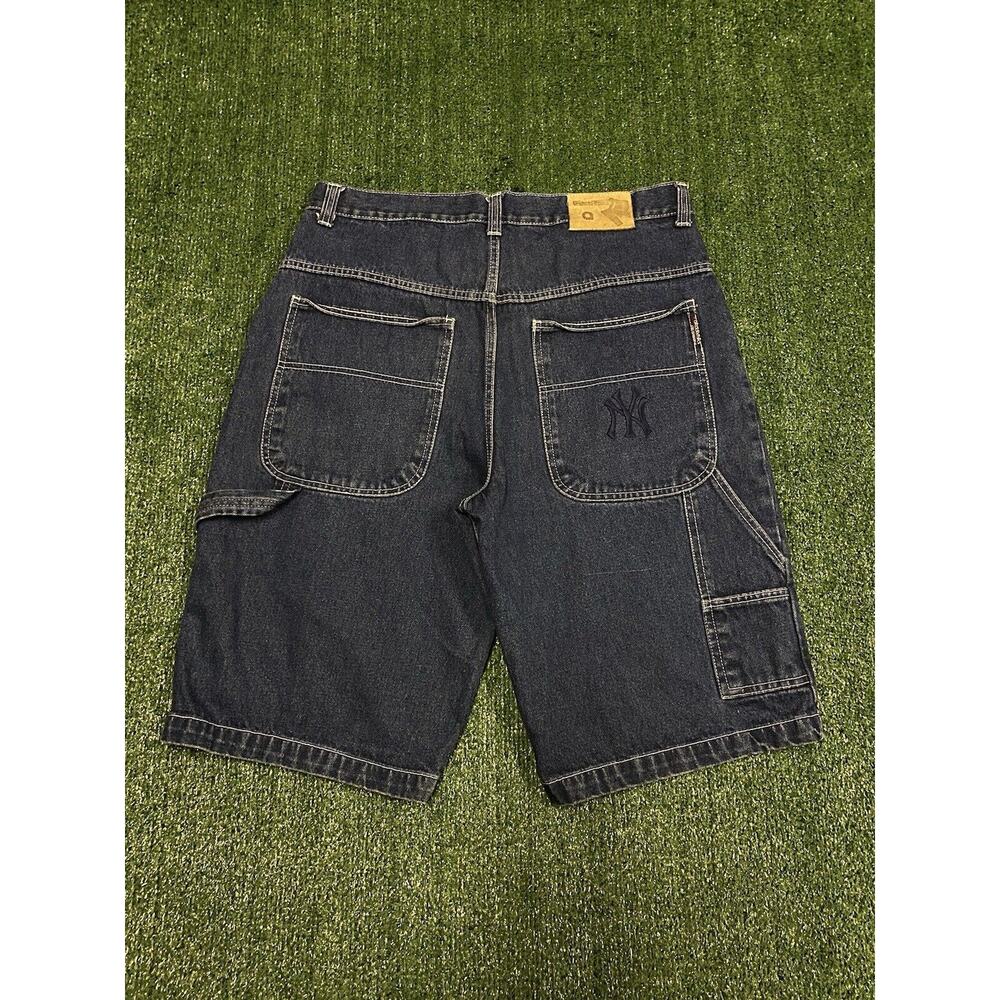 Vintage Akademiks New York Yankees Custom Embroidered Carpenter Jean Shorts 36